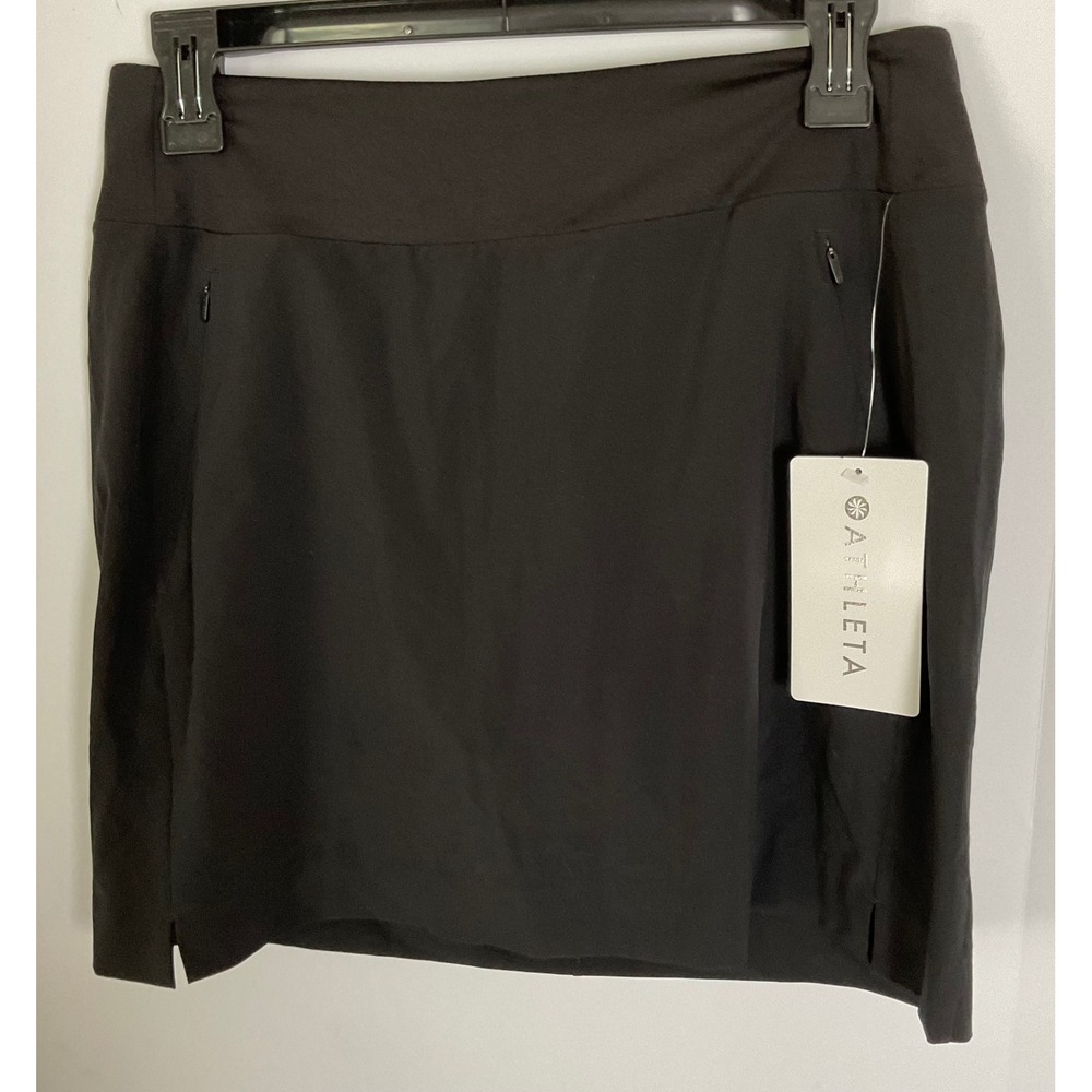 Athleta Soho Skort Black Women 6 Featherweight Stretch Athletic Skirt 211382-01